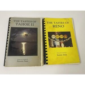 The Tastes Of Reno Nevada & Tastes Of Tahoe II Cookbooks Lot Sonnie Imes Vintage